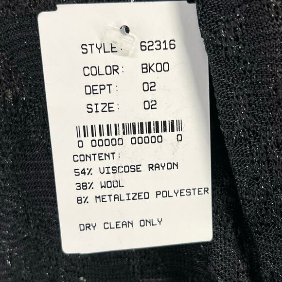 St John Evening Cardigan 2 Black Sparkly Metallic Sweater Quiet Luxury Vintage - Picture 14 of 16